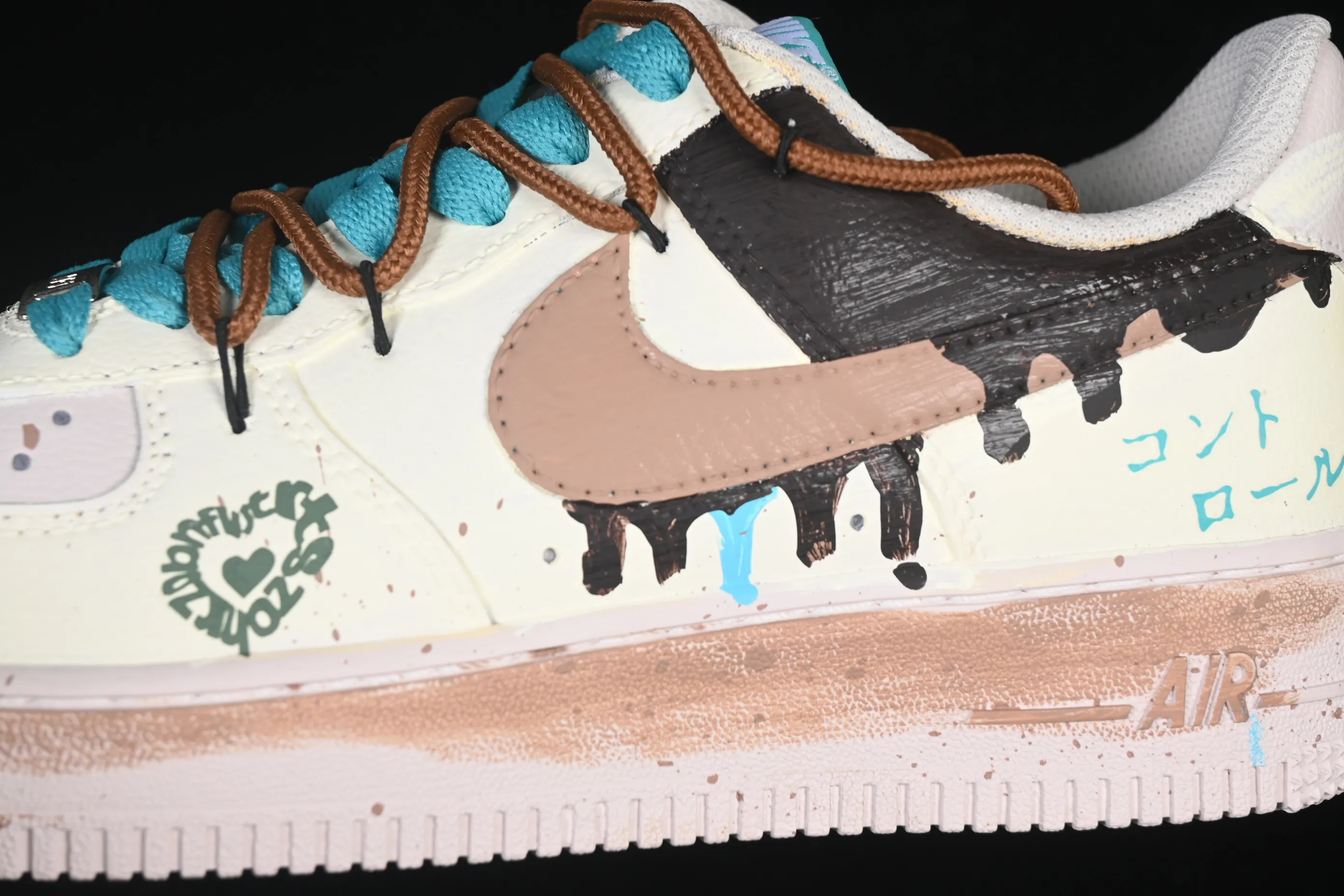 All categories Nk Air Force 1 Air Force series Nk Air Force 1 Low Nike Air Force 1'07 Low "Mint Doodle" Hand-painted graffiti Lime stains Air Force 1 low-top casual sneakers DZ1382-121